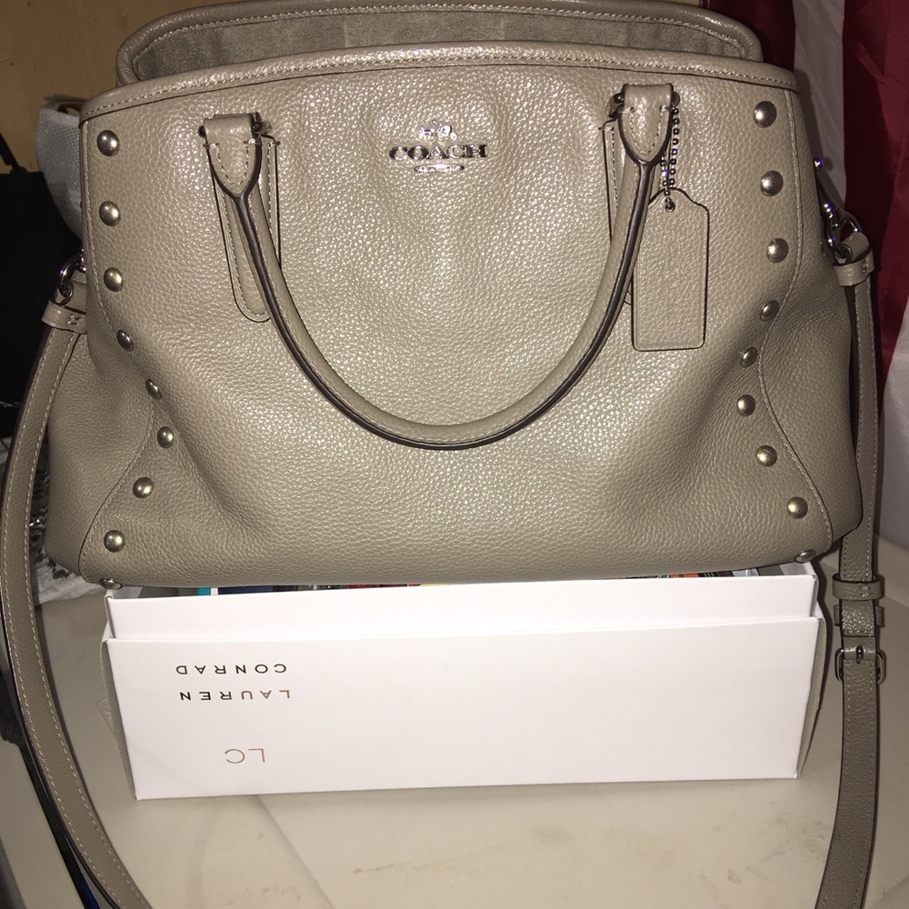 Authentic Coach studded Margot carryall